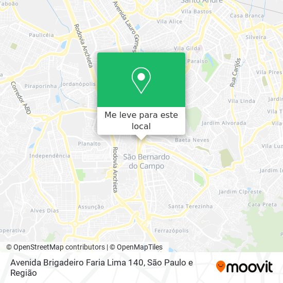 Avenida Brigadeiro Faria Lima 140 mapa