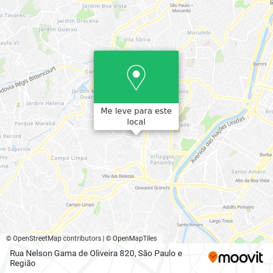 Rua Nelson Gama de Oliveira 820 mapa