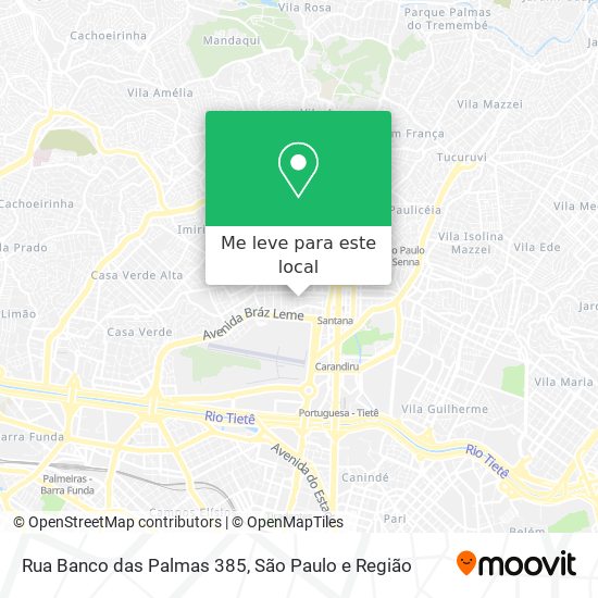 Rua Banco das Palmas 385 mapa