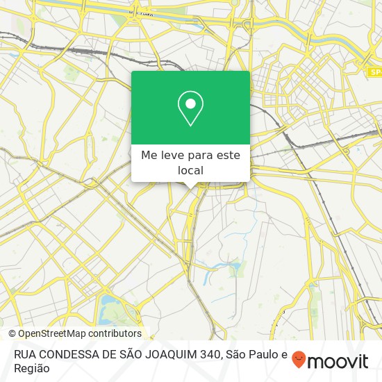 RUA CONDESSA DE SÃO JOAQUIM 340 mapa