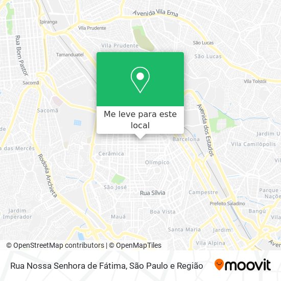 Rua Nossa Senhora de Fátima mapa