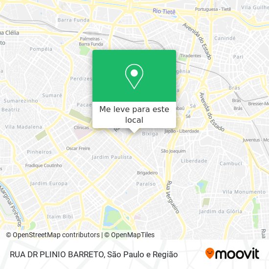 RUA DR PLINIO BARRETO mapa