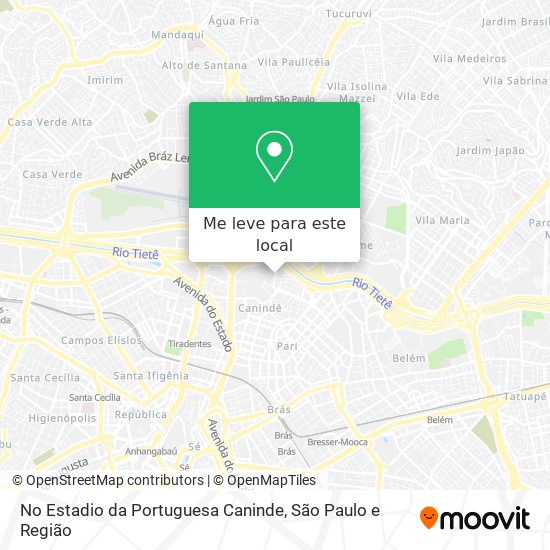 No Estadio da Portuguesa Caninde mapa
