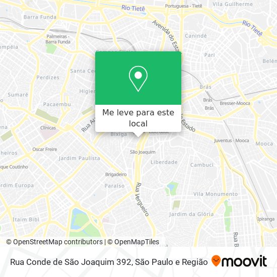Rua Conde de São Joaquim 392 mapa