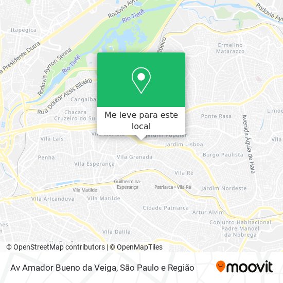 Av  Amador Bueno da Veiga mapa