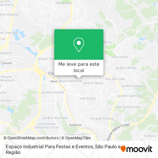 Espaço Industrial Para Festas e Eventos mapa