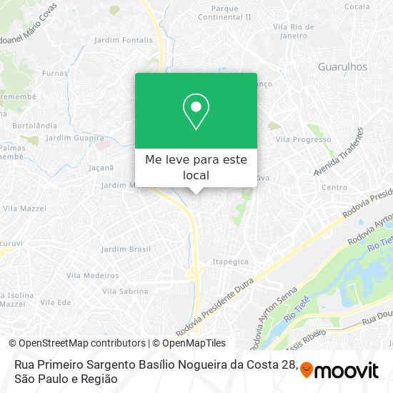 Rua Primeiro Sargento Basílio Nogueira da Costa 28 mapa