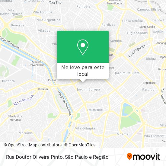 Rua Doutor Oliveira Pinto mapa