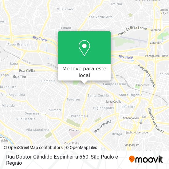 Rua Doutor Cândido Espinheira 560 mapa