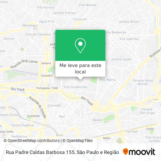 Rua Padre Caldas Barbosa 155 mapa