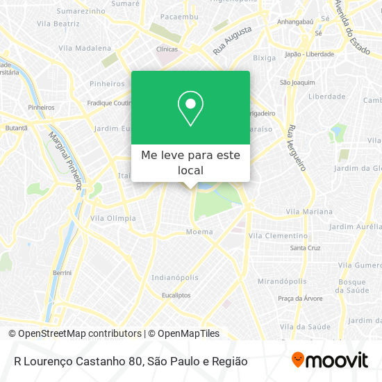 R Lourenço Castanho 80 mapa