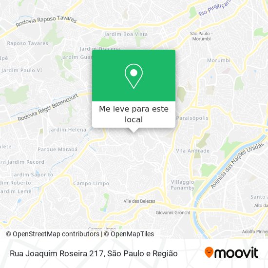 Rua Joaquim Roseira 217 mapa