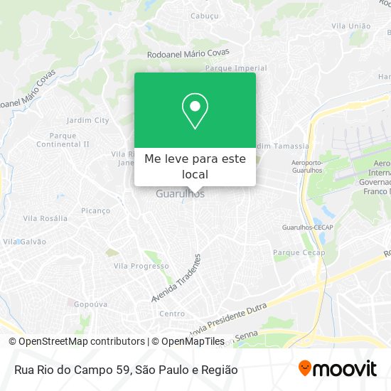 Rua Rio do Campo 59 mapa