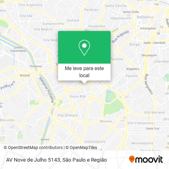 AV Nove de Julho 5143 mapa