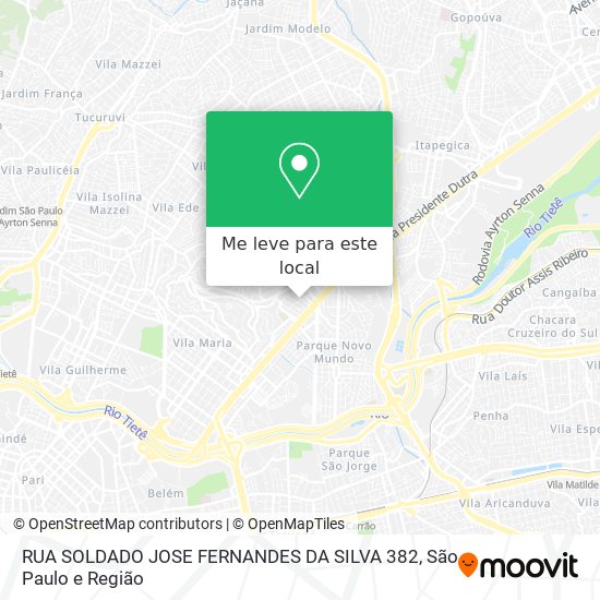 RUA SOLDADO JOSE FERNANDES DA SILVA 382 mapa