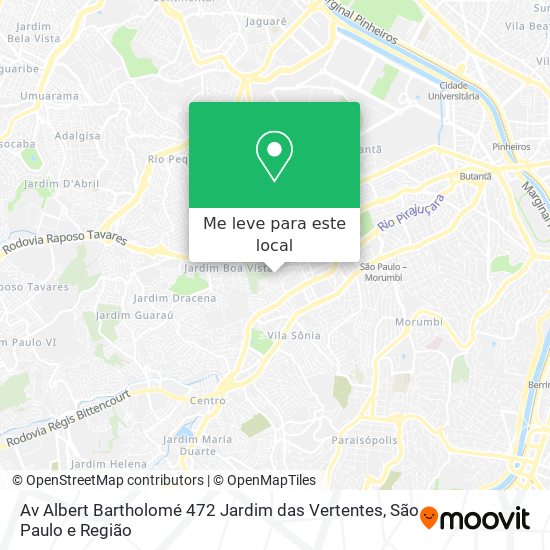 Av  Albert Bartholomé  472   Jardim das Vertentes mapa