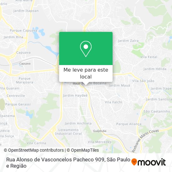 Rua Alonso de Vasconcelos Pacheco 909 mapa