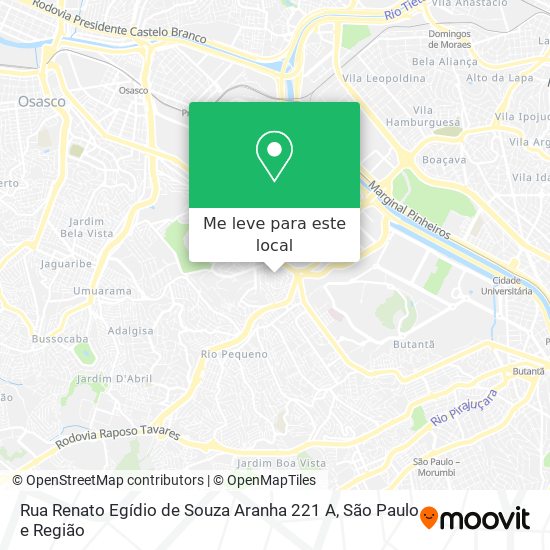 Rua Renato Egídio de Souza Aranha 221 A mapa