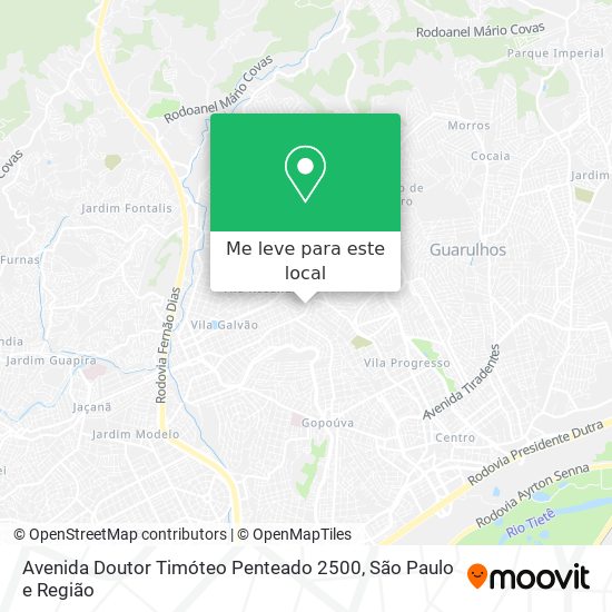 Avenida Doutor Timóteo Penteado 2500 mapa