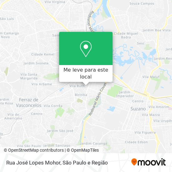 Rua José Lopes Mohor mapa