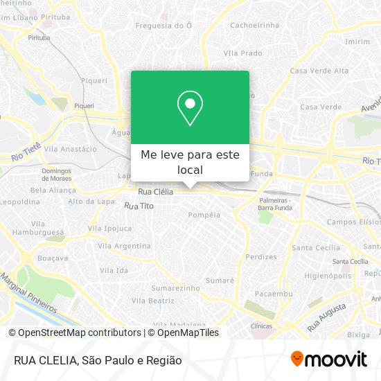 RUA CLELIA mapa