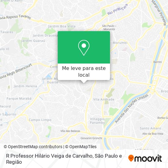 R Professor Hilário Veiga de Carvalho mapa