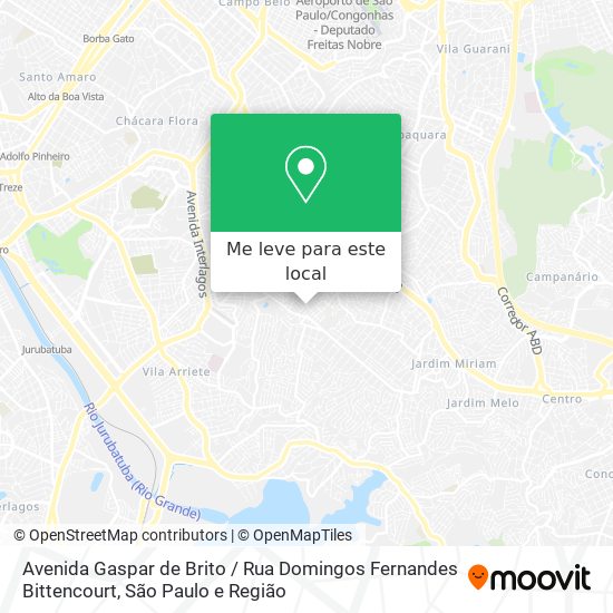Avenida Gaspar de Brito / Rua Domingos Fernandes Bittencourt mapa