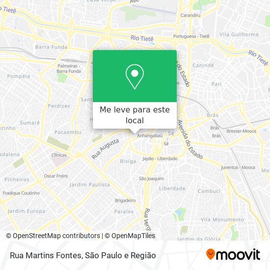 Rua Martins Fontes mapa