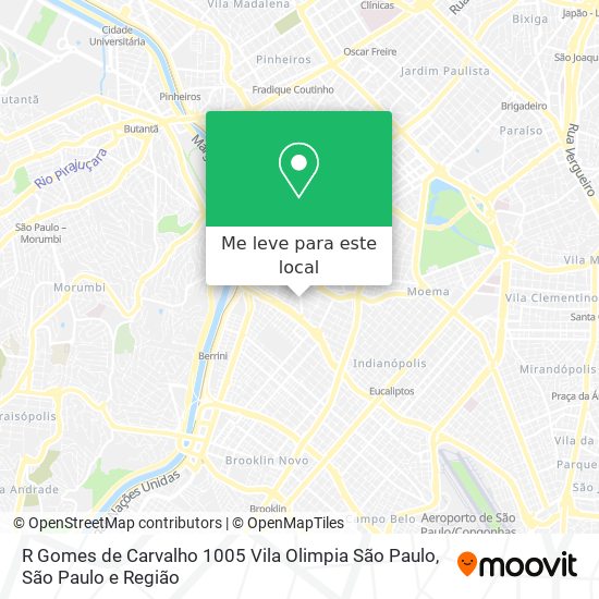 R  Gomes de Carvalho  1005   Vila Olimpia  São Paulo mapa