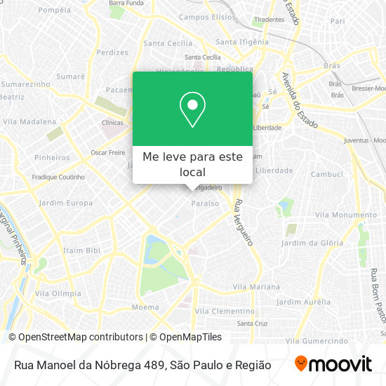 Rua Manoel da Nóbrega 489 mapa