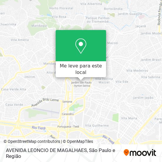 AVENIDA LEONCIO DE MAGALHAES mapa