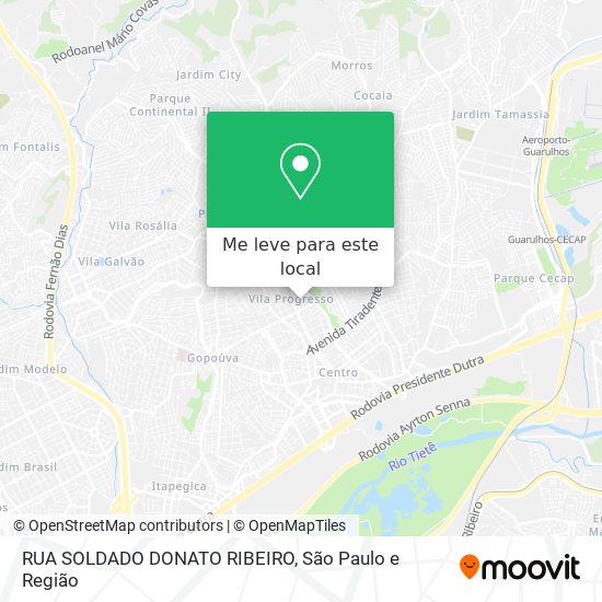 RUA SOLDADO DONATO RIBEIRO mapa