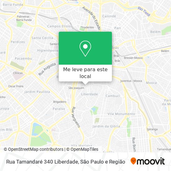 Rua Tamandaré  340   Liberdade mapa