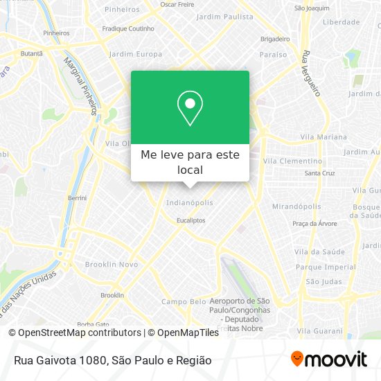 Rua Gaivota 1080 mapa