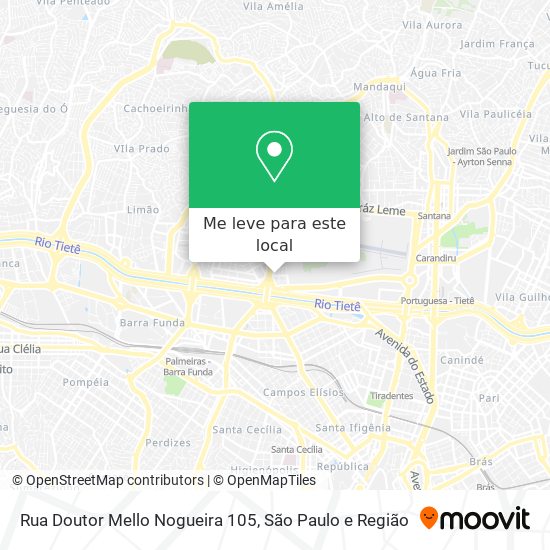 Rua Doutor Mello Nogueira 105 mapa