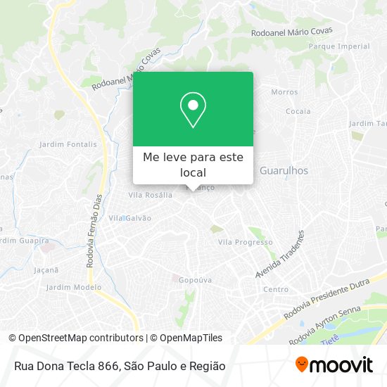 Rua Dona Tecla  866 mapa