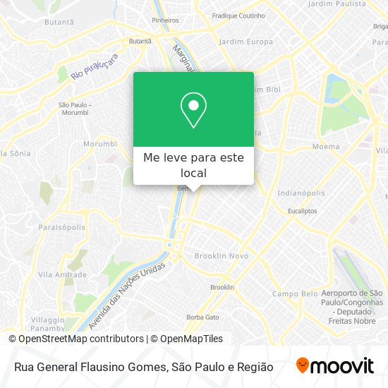 Rua General Flausino Gomes mapa
