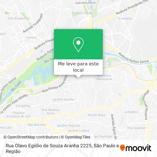 Rua Olavo Egídio de Souza Aranha 2225 mapa