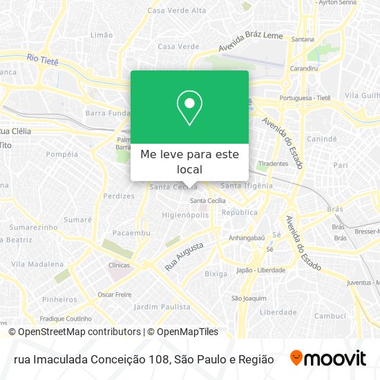 rua Imaculada Conceição 108 mapa