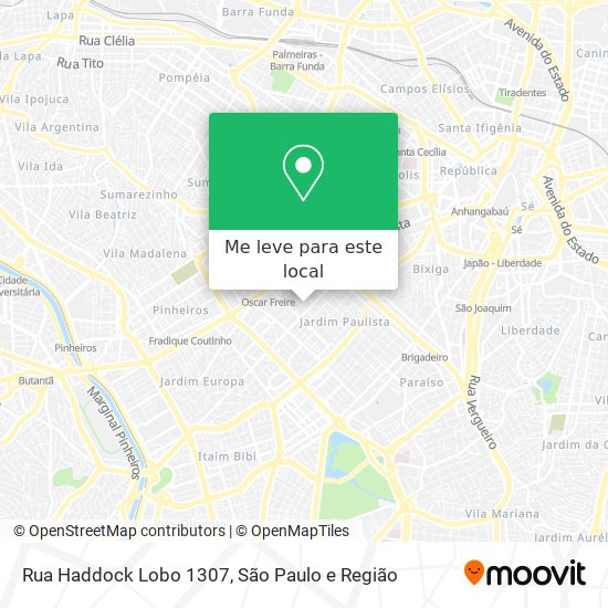 Rua Haddock Lobo 1307 mapa