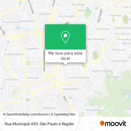 Rua Municipal 459 mapa