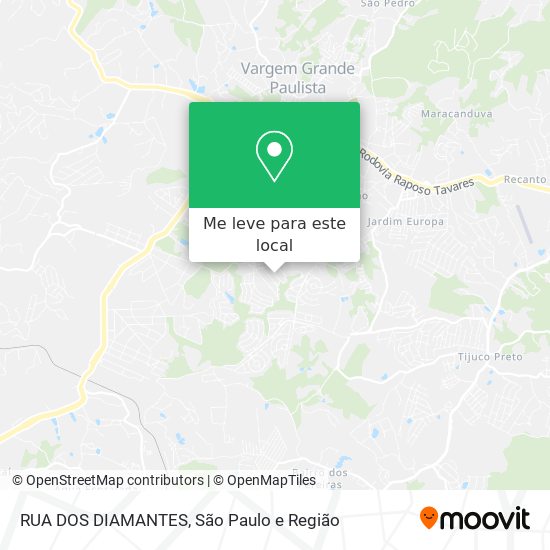 RUA DOS DIAMANTES mapa