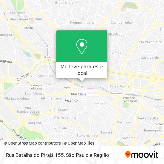 Rua Batalha do Pirajá 155 mapa