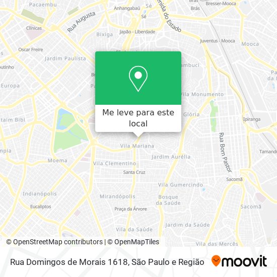 Rua Domingos de Morais 1618 mapa