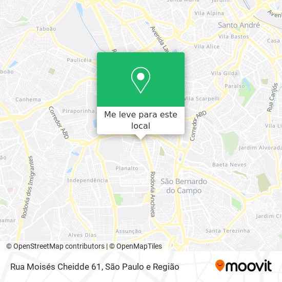 Rua Moisés Cheidde 61 mapa