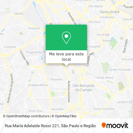 Rua Maria Adelaide Rossi 221 mapa