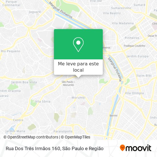 Rua Dos Três Irmãos 160 mapa