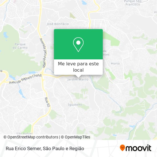 Rua Erico Semer mapa