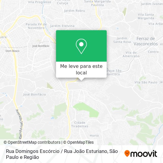Rua Domingos Escórcio / Rua João Esturiano mapa