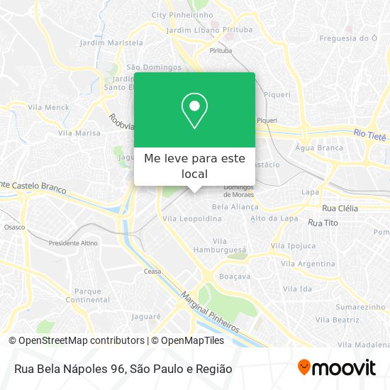 Rua Bela Nápoles 96 mapa